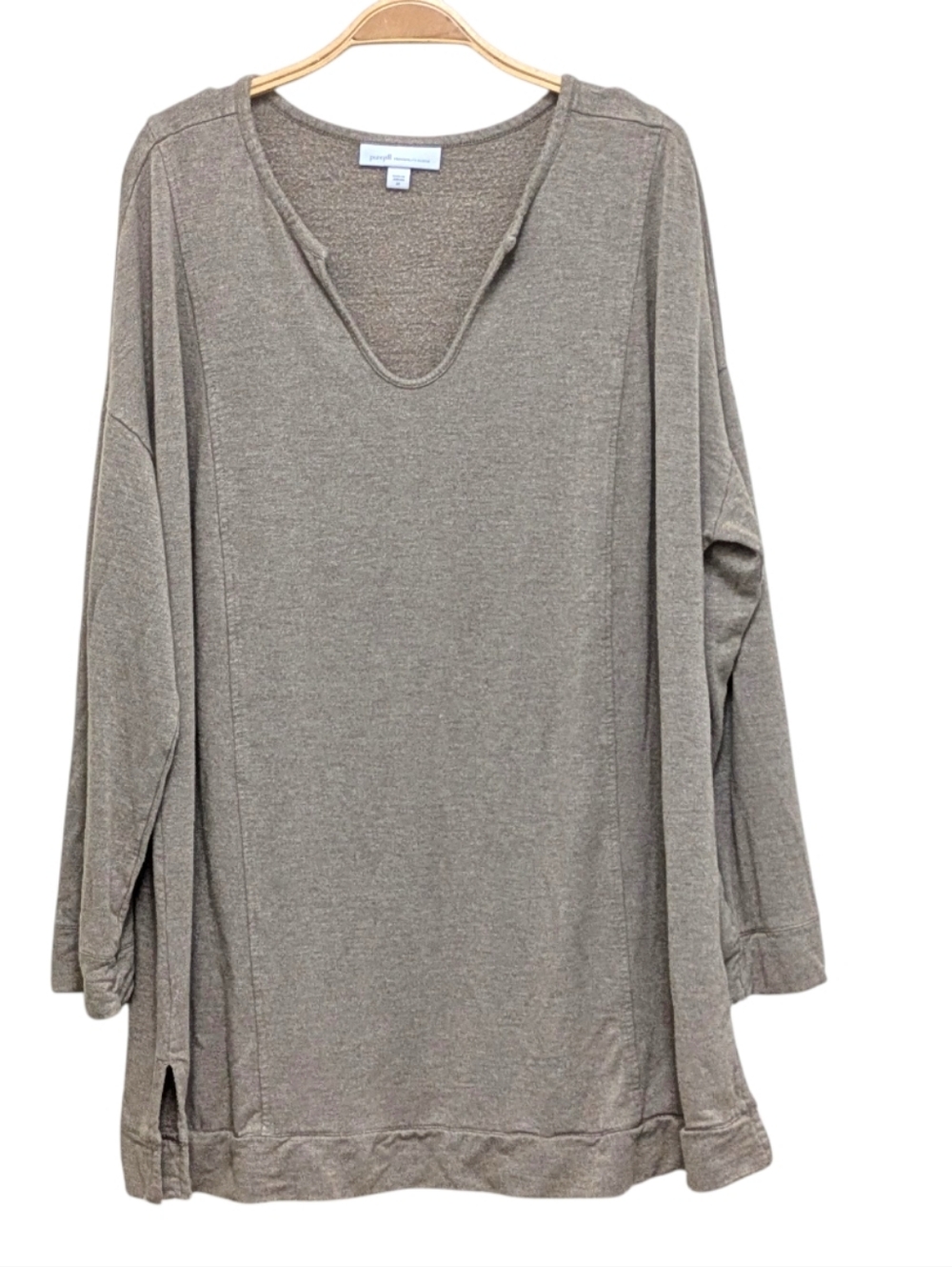 Pure Jill Tranquility Fleece Soft Comfortable Lounge Long Sleeve Tunic Top 2X